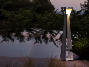 TINK423 - Solar powered aluminium floor lamp by Les Jardins® - view 3